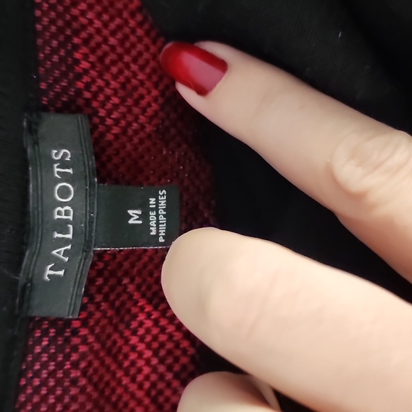 Talbots Red and Black Sweater - Picture 4 of 6